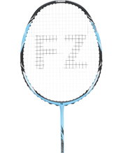 Forza Badmintonschläger Precision TI-X1 (grifflastig, flexibel, 86g) hellblau - besaitet -